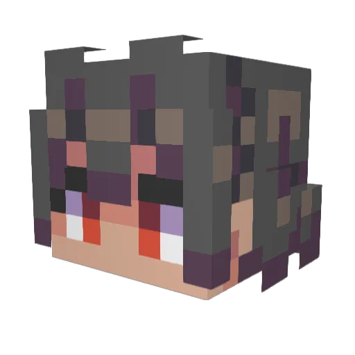 Sazank Minecraft avatar head, 3D render