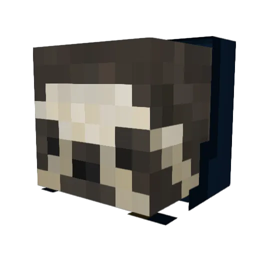 Sazicle Minecraft avatar head, 3D render