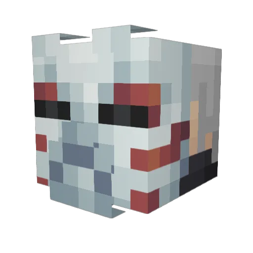 Sazu_San Minecraft avatar head, 3D render