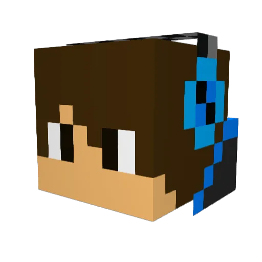 SbNon Minecraft avatar head, 3D render