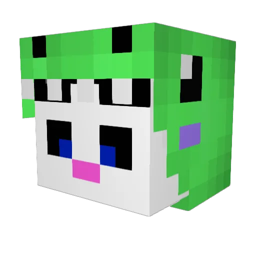 Sbet1 Minecraft avatar head, 3D render