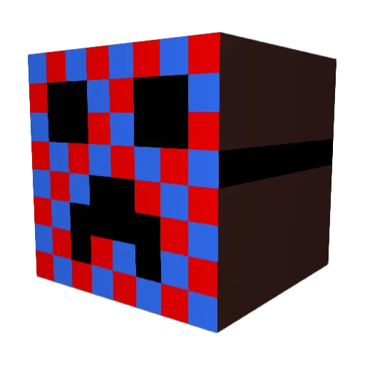 Sborms Minecraft avatar head, 3D render