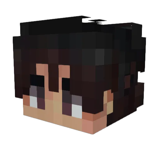 Sbriones Minecraft avatar head, 3D render