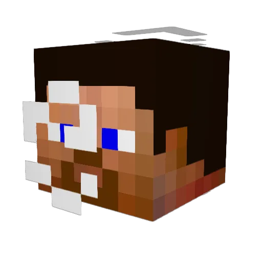 Sburra Minecraft avatar head, 3D render