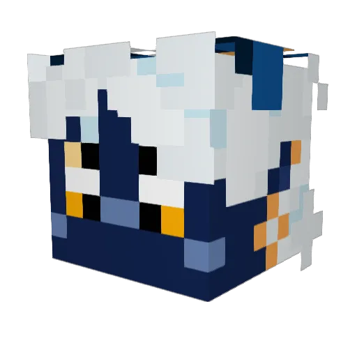 Sc0l0pendra Minecraft avatar head, 3D render