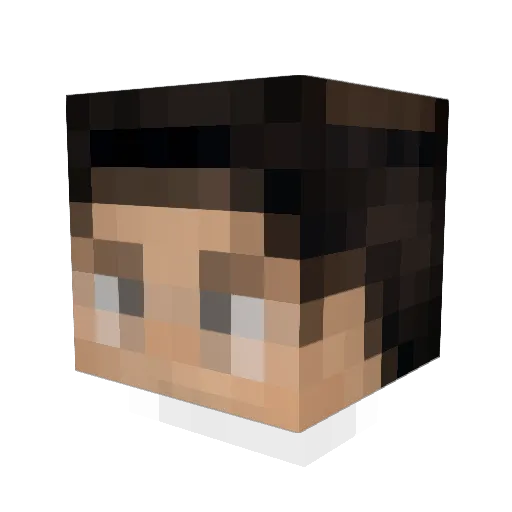Sc0rp1ed Minecraft avatar head, 3D render