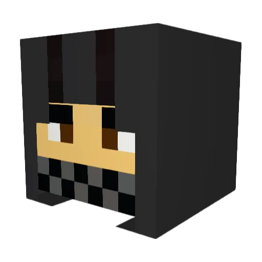 Sc0rpzilla Minecraft avatar head, 3D render