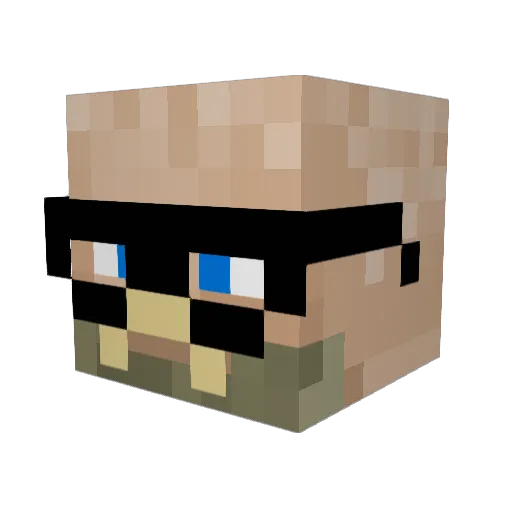Sc0tt0001 Minecraft avatar head, 3D render