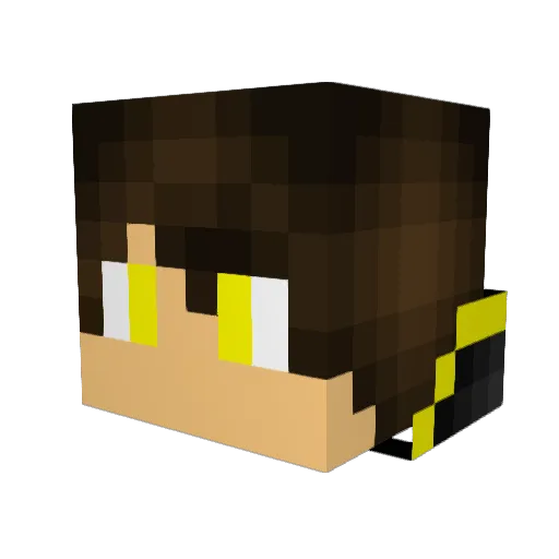 Sc0ttZap Minecraft avatar head, 3D render