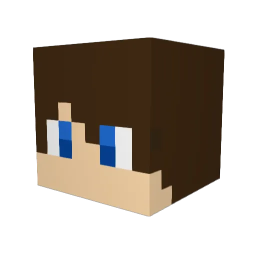 Sc1p10CZ Minecraft avatar head, 3D render