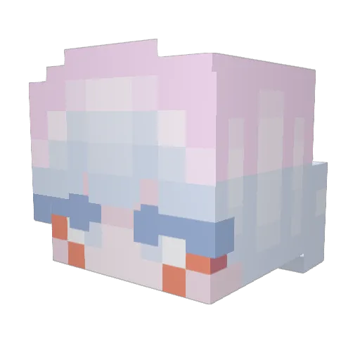 ScNagisaO Minecraft avatar head, 3D render