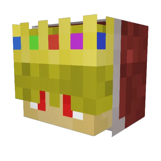 ScORp112 Minecraft avatar head, 3D render