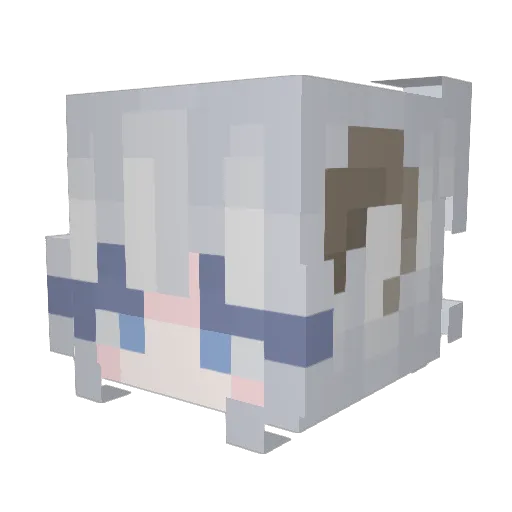 ScWatty Minecraft avatar head, 3D render