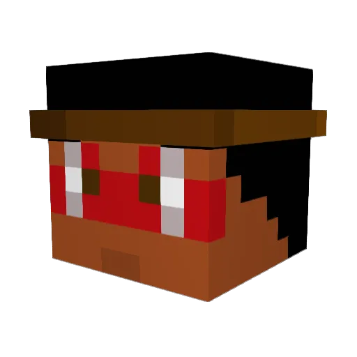 ScabPeeler Minecraft avatar head, 3D render