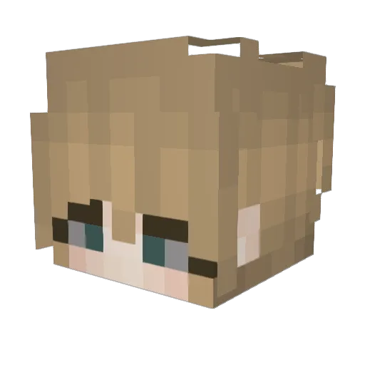 Scabbia Minecraft avatar head, 3D render