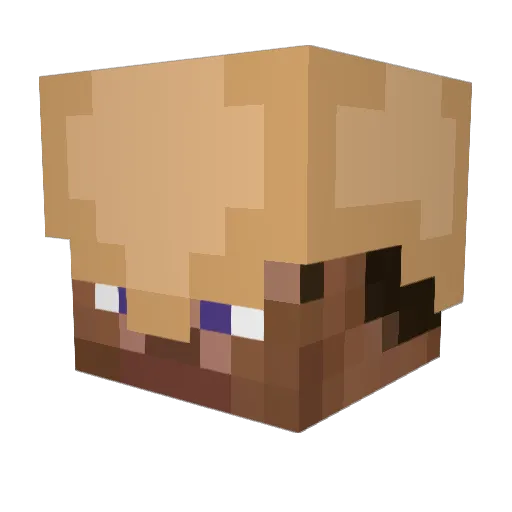 Scabious Minecraft avatar head, 3D render