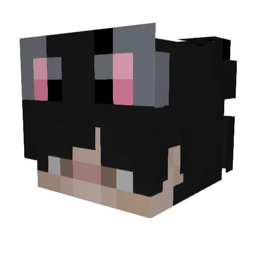 Scaden Minecraft avatar head, 3D render
