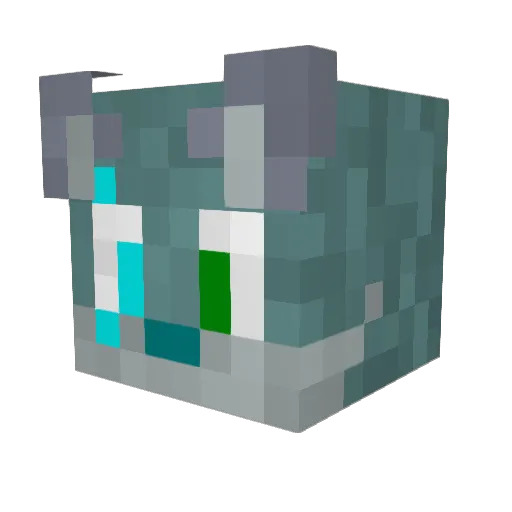 Scaeling Minecraft avatar head, 3D render