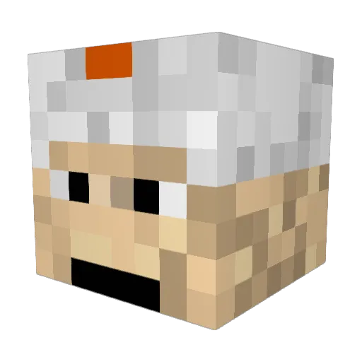 Scafe18 Minecraft avatar head, 3D render