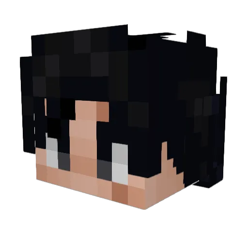 Scahiko Minecraft avatar head, 3D render