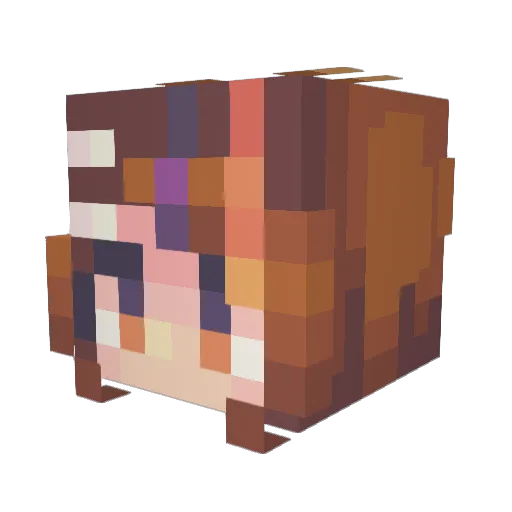 Scaiiny Minecraft avatar head, 3D render