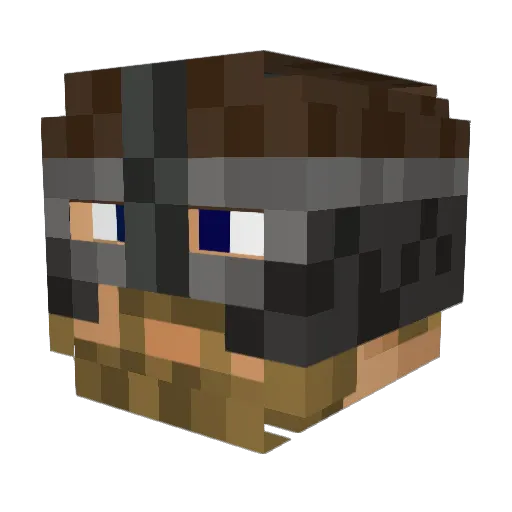 ScalPha Minecraft avatar head, 3D render