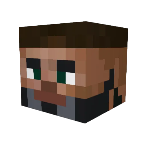 Scalap23 Minecraft avatar head, 3D render