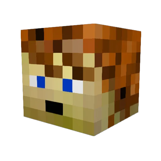 Scalator Minecraft avatar head, 3D render