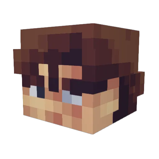 Scaliur Minecraft avatar head, 3D render