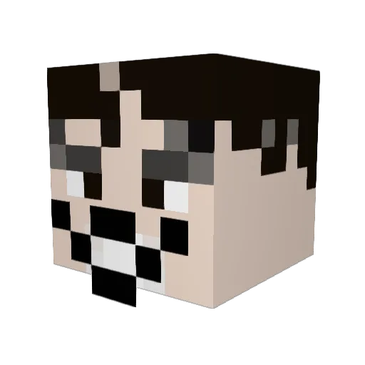 ScallopLord Minecraft avatar head, 3D render