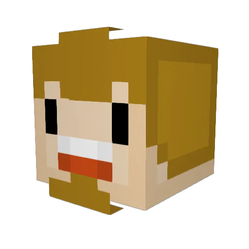 ScallyRat Minecraft avatar head, 3D render