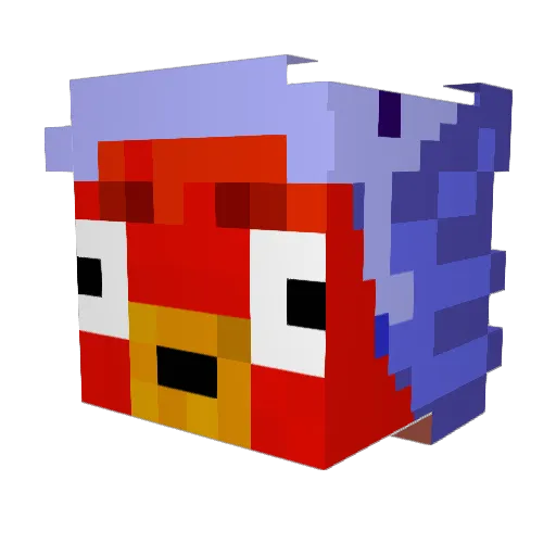 ScallyWally_ Minecraft avatar head, 3D render