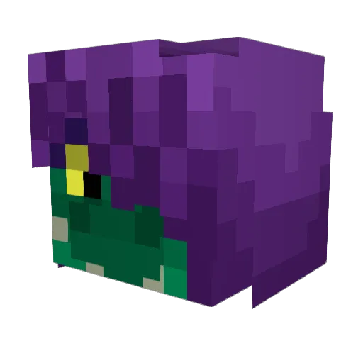 Scalylizardgirl Minecraft avatar head, 3D render