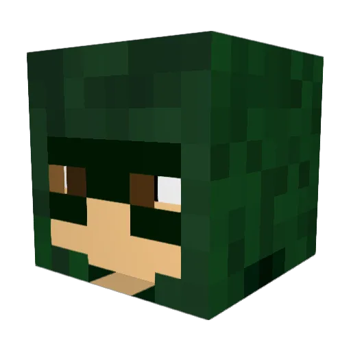 Scamron_ Minecraft avatar head, 3D render