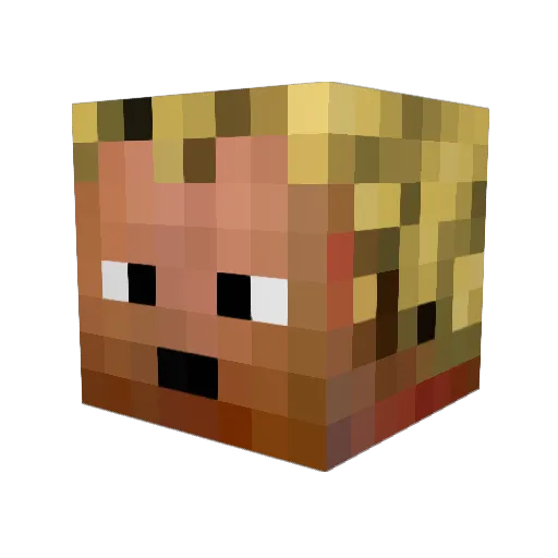 Scania143v8 Minecraft avatar head, 3D render