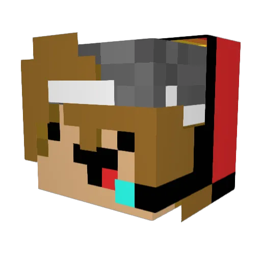 Scanix777 Minecraft avatar head, 3D render