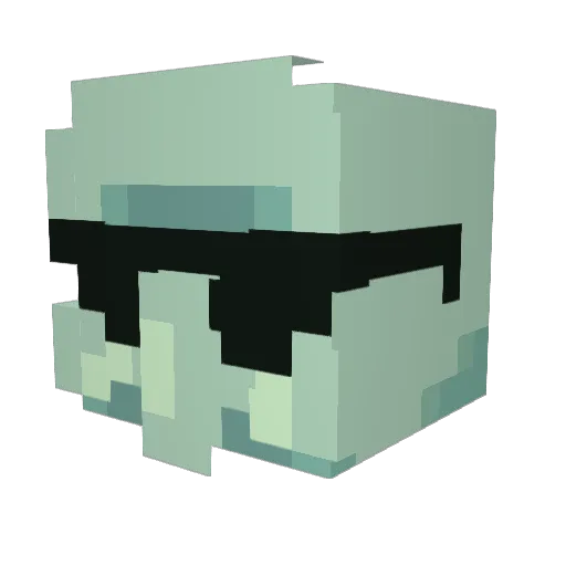 ScannTheMan Minecraft avatar head, 3D render