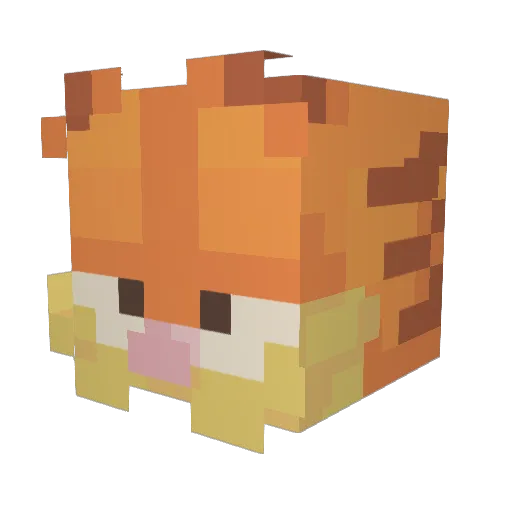 ScanningMan Minecraft avatar head, 3D render