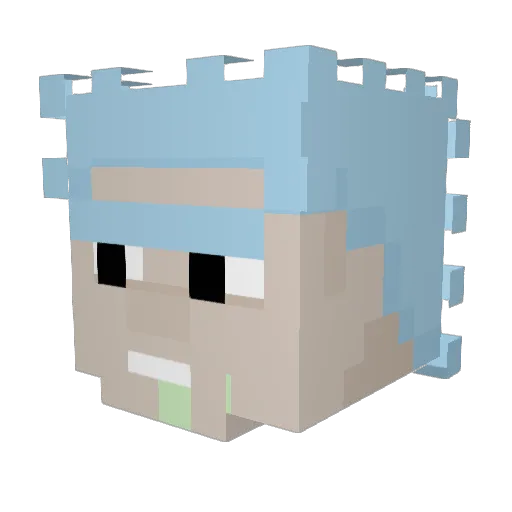 Scannys_ Minecraft avatar head, 3D render