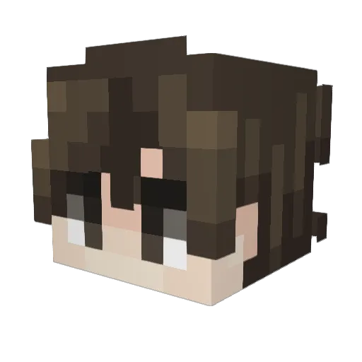 Scanored Minecraft avatar head, 3D render
