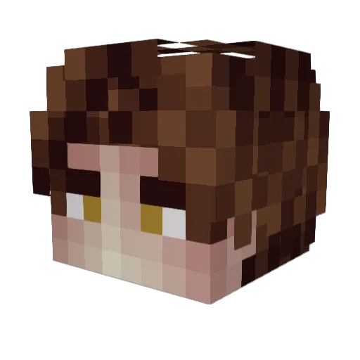ScantyCord Minecraft avatar head, 3D render