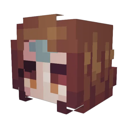 Scapaos Minecraft avatar head, 3D render