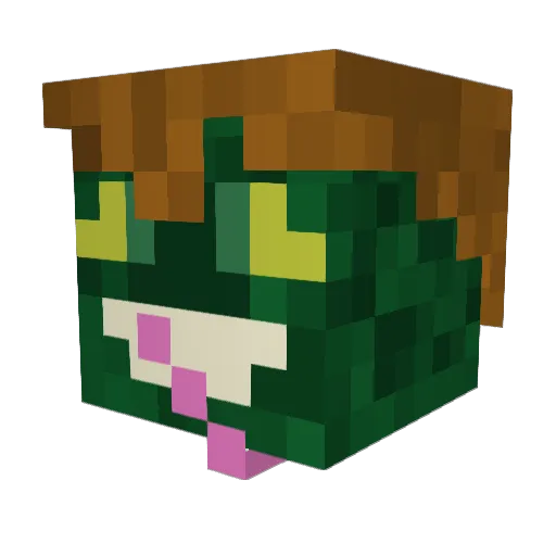 Scapeshift Minecraft avatar head, 3D render