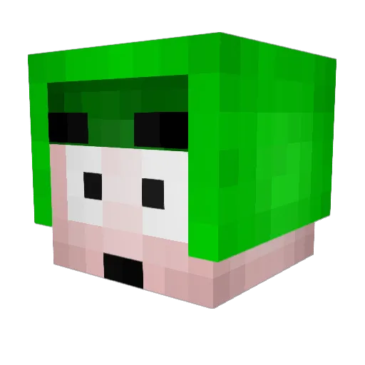 Scar24 Minecraft avatar head, 3D render