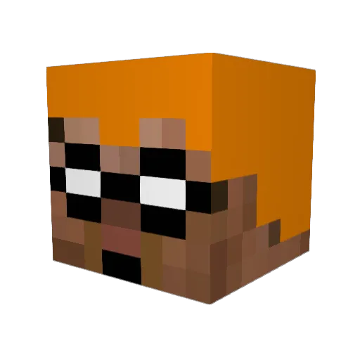 Scar7768 Minecraft avatar head, 3D render