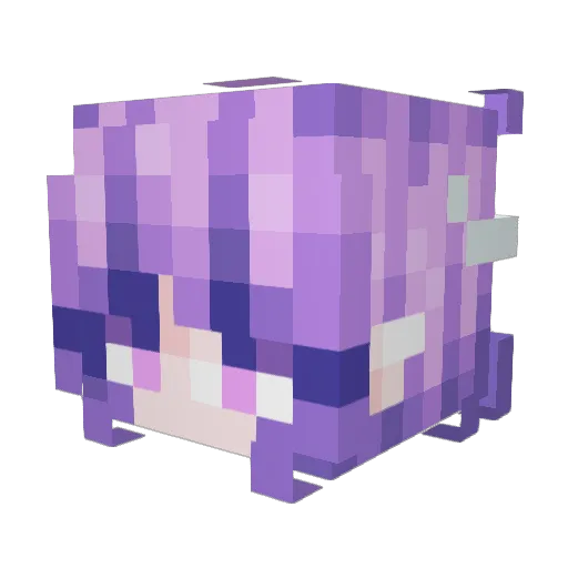 ScarAmethyst Minecraft avatar head, 3D render