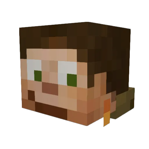 ScarComets Minecraft avatar head, 3D render