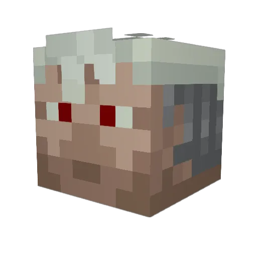 ScarFMA Minecraft avatar head, 3D render