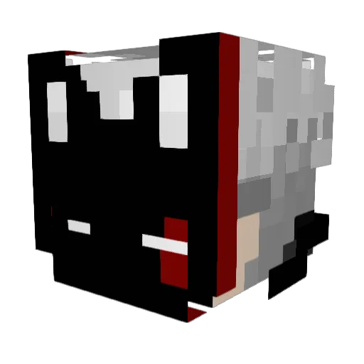 ScarLeg28 Minecraft avatar head, 3D render