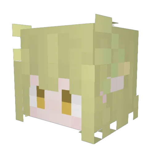 ScarLetRa1n Minecraft avatar head, 3D render